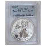 1032	EAGLE 20TH ANNIVERSARY SILVER DOLLAR 2006-P