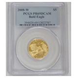 1046	BALD EAGLE 5 DOLLAR GOLD COIN 2008-W