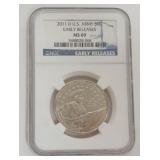 1055	US ARMY SERVICE PEACE COMMEMORATIVE SILVER HALF DOLLAR 2011-D