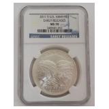 1057	US ARMY COMMEMORATIVE SILVER DOLLAR 2011-S