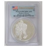 1061	MEDAL OF HONOR COMMEMORATIVE SILVER DOLLAR 2011-P