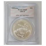 1077	NATIONAL LAW ENFORCEMENT OFFICERS MEMORIAL SILVER DOLLAR 1997-P