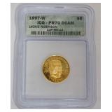 1081	JACKIE ROBINSON 5 DOLLAR GOLD COIN 1997-W