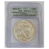 1101	AMERICAN BUFFALO SILVER DOLLAR 2001-D