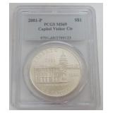1105	CAPITOL VISITOR CENTER SILVER DOLLAR 2001-P