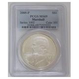 1121	JOHN MARSHALL SILVER DOLLAR 2005-P