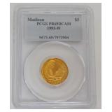 1133	JAMES MADISON $5 GOLD COIN 1993-W