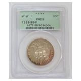 1156	WORLD WAR 2 WWII COMMEMORATIVE SILVER HALF DOLLAR 1991-95-P