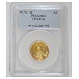 1159	WORLD WAR 2 WWII $5 GOLD COIN 1991-95-W