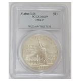 1187	STATUE OF LIBERTY SILVER DOLLAR 1986-P