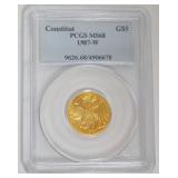 1193	US CONSTITUTION $5 GOLD COIN 1987-W