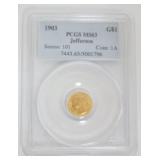 1229	JEFFERSON LOUISIANA PURCHASE $1 GOLD COIN 1903