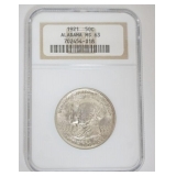 1239	ALABAMA CENTENNIAL SILVER HALF DOLLAR 1921