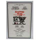 1006	SWEENEY TODD FRAMED BROADWAY WINDOW CARD, APPROXIMATELY 15 IN X 23 IN OVERALL