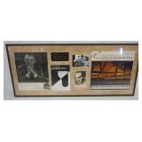 1010	VLADIMIR HOROWITZ FRAMED & MATTED COLLAGE INCLUDING PHOTOS, PROGRAMS & ALBUM COVER W/SIGNED SIG
