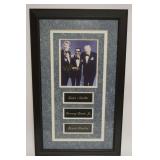 1011	RAT PACK COLLAGE W/FRAMED PHOTO & SIGNED SIGNATURES ATTRIBUTED TO DEAN MARTIN, SAMMY DAVIS JR, FRANK SIGNATURE, APPROXIMATELY 20 IN X 33 IN OVERALL