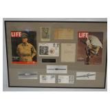 1012	DOUGLAS MACARTHUR FRAMED COLLAGE W/LETTER SIGNED SIGNATURE ATTRIBUTED TO DOUGLAS MACARTHUR, APP