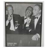 1014	RAT PACK CARNEGIE HALL 1961 FRAMED IMAGE OF FRANK SINATRA, SAMMY DAVIS JR, DEAN MARTIN, APPROXI