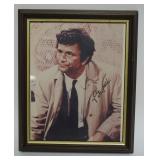 1017	PETER FALK FRAMED PHOTO, SIGNED SIGNATURE OF PETER FALK, APPROXIMATELY 10 IN X 12 IN OVERALL