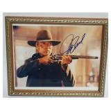 1029	CLINT EASTWOOD FRAMED PHOTO, SIGNED SIGNATURE ATTRIBUTED TO CLINT EASTWOOD, APPROXIMATELY 9 IN 