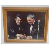 1032	DEAN MARTIN & FRANK SINATRA FRAMED PHOTO, SIGNED SIGNATURES OF BOTH ON PHOTO, APPROXIMATELY 10 