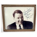 1049	FRANK SINATRA FRAMED PHOTO W/ATTRIBUTED SIGNATURE ON PHOTO, APPROXIMATELY 9 IN X 11 IN OVERALL