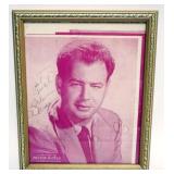 1066	NELSON RIDDLE FRAMED IMAGE W/ATTRIBUTED SIGNATURE, SOME STAINING, APPROXIMATELY 9 IN X 11 IN OV