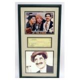 1071	GROUCHO MARX FRAMED & MATTED CANCELED CHECK W/ATTRIBUTED SIGNATURE & IMAGES
