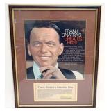 1072	FRANK SINATRA FRAMED & MATTED ALBUM *GRATEST HITS* APPROXIMATELY 18 IN X 22 IN OVERALL