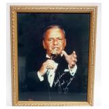 1073	FRANK SINATRA FRAMED PHOTO W/ATTRIBUTED SIGNATURE, APPROXIMATELY 9 IN X 19 IN OVERALL