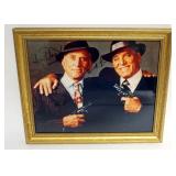 1080	BURT LANCASTER, KIRK DOUGLAS FRAMED PHOTO W/ATTRIBUTED SIGNATURES