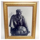 1083	BASIL RATHBONE FRAMED PHOTO *SHERLOCK HOLMES* W/ATTRIBUTED SIGNATURE ON PHOTO, APPROXIMATELY 10
