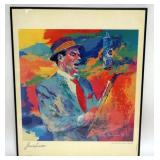 1085	FRANK SINATRA, LEROY NEIMAN FRAMED POSTER, SMALL GLASS CRACK IN LOWER RIGHT CORNER, APPROXIMATE