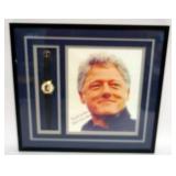 1090	BILL CLINTON FRAMED & MATTED PHOTO & WATCH W/ATTIBUTED SIGNATURE ON PHOTO, APPROXIMATELY 16 IN 
