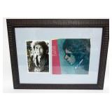 1092	BOB DYLAN FRAMED & MATTED PHOTO & ALBUM *BLOOD ON THE TRACKS* W/ATTRIBUTED SIGNATURE ON PHOTO, 