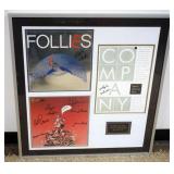 1102	STEPHEN SONDHEIM FRAMED & MATTED BROADSIDES & ALBUM W/ATTRIBUTED SIGNATURES, APPROXIMATELY 30 I