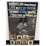 1107	BOB DYLAN LARGE FRAMED TRIBUTE CONCERT POSTER, APPROXIMATELY 24 IN X 43 IN OVERALL