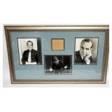 1110	AL JOLSON FRAMED & MATTED PHOTOS W/ATTRIBUTED SIGNATURE, APPROXIMATELY 22 IN X 36 IN OVERALL
