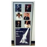 1111	FRANK SINATRA LARGE FRAMED & MATTER POSTER *START SPREADING THE NEWS* W/ATTRIBUTED SIGNATURES O