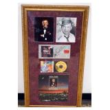 1114	FRANK SINATRA FRAMED & MATTED PHOTOS, ALBUMS & CD W/ATTRIBUTED SIGNATURES, APPROXIMATELY 24 IN 