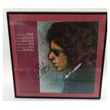 1119	BOB DYLAN FRAMED & MATTED ALBUM W/ATTRIBUTED SIGNATURE *BLOOD ON THE TRACKS* APPROXIMATELY 15 I