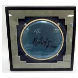 1132	BOB DYLAN SHADOW BOX FRAME & MATTED W/ATTRIBUTED SIGNATURE *EVANS ALL WEATHER DRUM HEAD* APPROX