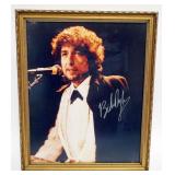 1133	BOB DYLAN FRAMED PHOTO W/ATTRIBUTED SIGNATURE, APPROXIMATELY 9 IN X 12 IN OVERALL