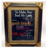 1136	BOB DYLAN, BILLY JOEL, GARTH BROOKS FRAMED & MATTED SHEET MUSIC W/ATTRIBUTED SIGNATURES