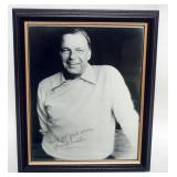 1146	FRANK SINATRA FRAMED & MATTED PHOTO W/ATTRIBUTED SIGNATURE, APPROXIMATELY 10 IN X 12 IN