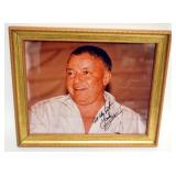 1148	FRANK SINATRA FRAMED & MATTED PHOTO W/ATTRIBUTED SIGNATURE, APPROXIMATELY 10 IN X 12 IN