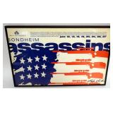 1173	STEPHEN SONDHEIM FRAMED POSTER W/ATTRIBUTED SIGNATURE *ASSASSINS* APPROXIMATELY 12 IN X 18 IN O