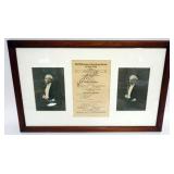 1174	ARTURO TOSCANINI FRAMED & MATTED PHOTOS & 1936 PHILHARMONIC SYMPHONY PROGRAM W/ATTRIBUTED SIGNA