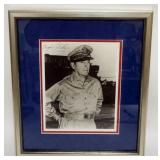 1177	GENERAL DOUGLAS MACARTHUR FRAMED & MATTED PHOTO W/ATTRIBUTED SIGNATURE ON PHOTO, APPROXIMATELY 