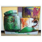 1116	OSCAR LAKEMAN OIL PAINTING ON CANVAS *CONTAINERS #62*, APPROXIMATELY 61 IN X 49 1/2 IN